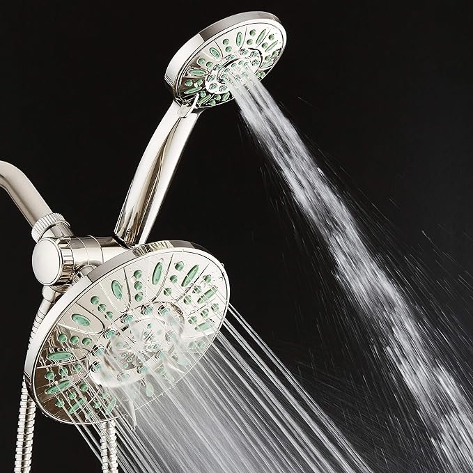AquaDance Antimicrobial/Anti-Clog High-Pressure 30-setting Rainfall Shower Combo - Image 5
