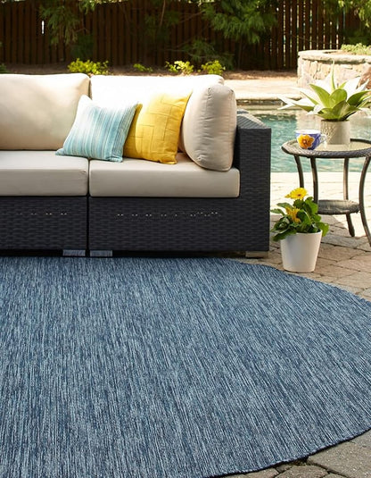 Unique Loom Collection Casual Transitional Solid Heathered Indoor/Outdoor - Image 3