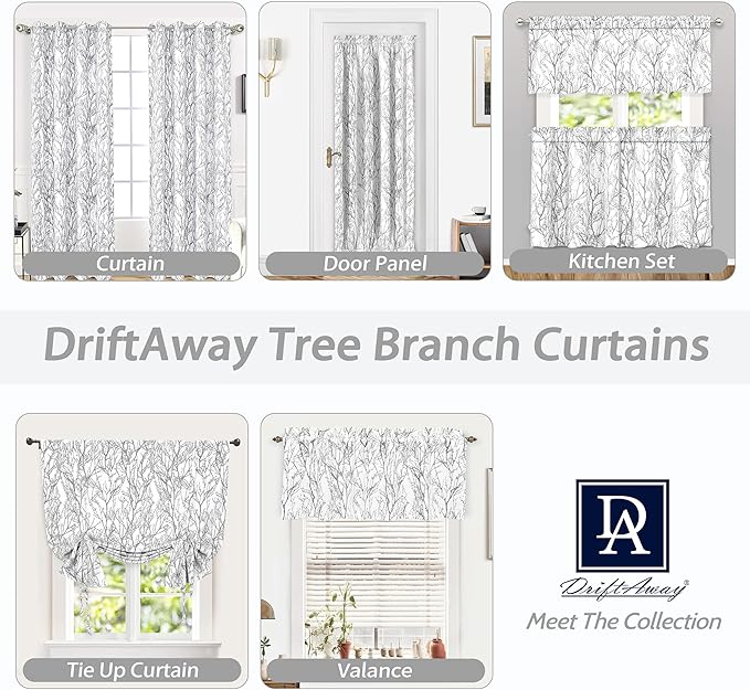 DriftAway Tree Branch Blackout Curtains Double Layer 102 Inches Long - Image 5