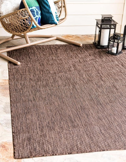 Unique Loom Collection Casual Transitional Solid Heathered Indoor/Outdoor by UniqueLoom