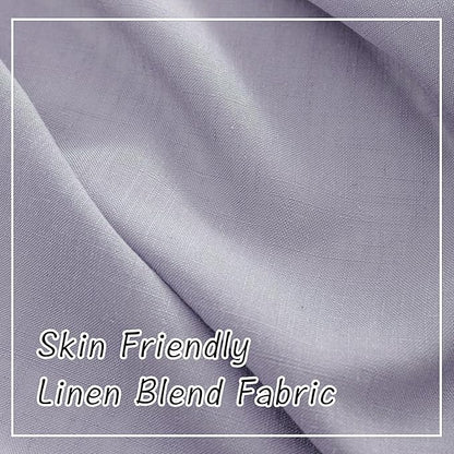 DONREN Lavender Linen Back Tab Curtains 72 Inches Long 2 Panels Set - Image 5