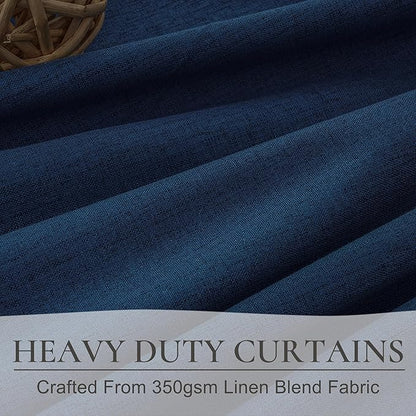 Navy Blue Blackout Curtains 92 Inch Length - Image 5