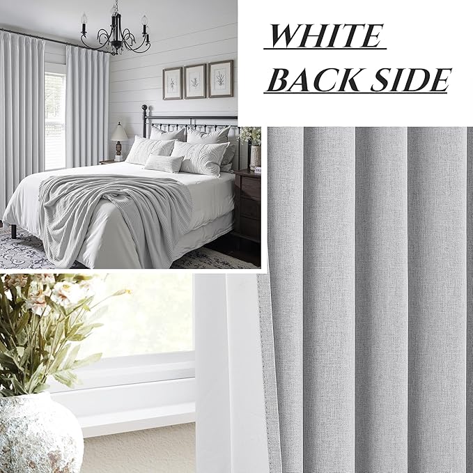 Light Grey Black Out Curtains 96 Inch Long - Image 7