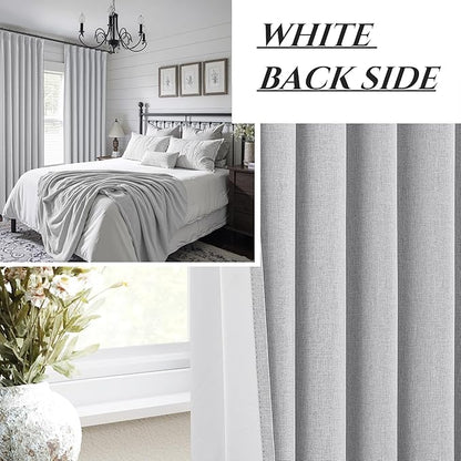 Light Grey Black Out 54 Inches Long Boho Small Curtains 2 Panels Set, Farmhouse - Image 6