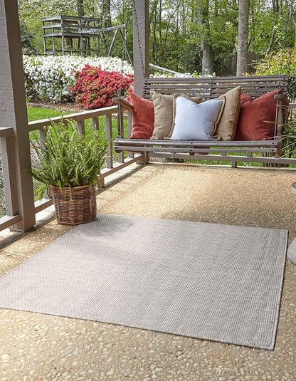 Unique Loom Collection Casual Transitional Solid Heathered Indoor/Outdoor - Image 3