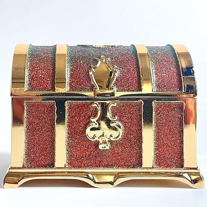 Retro Jewelry Box Arched Vintage Rectangular Metal Chest Necklace Ring Earrings - Image 4