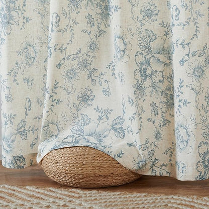 jinchan Linen Floral Curtains 100 Inch Extra Wide - Image 8