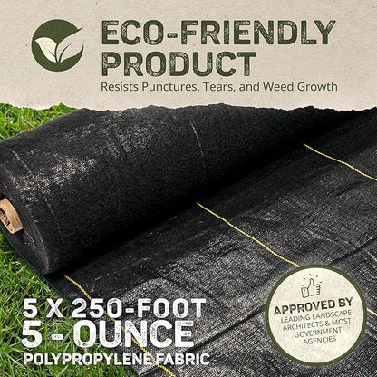 Dewitt 2-Pack Pro-5 Weed Barrier Fabric 5 oz, 5 x 250 Feet – Heavy-Duty Woven - Image 4