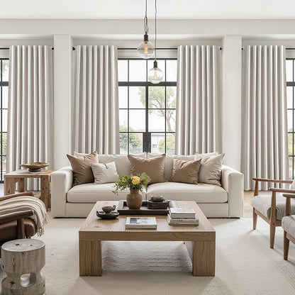 112 Inch Curtains 2 Panel Set Modern Decorative Dark Out Pleated Curtain - Image 6
