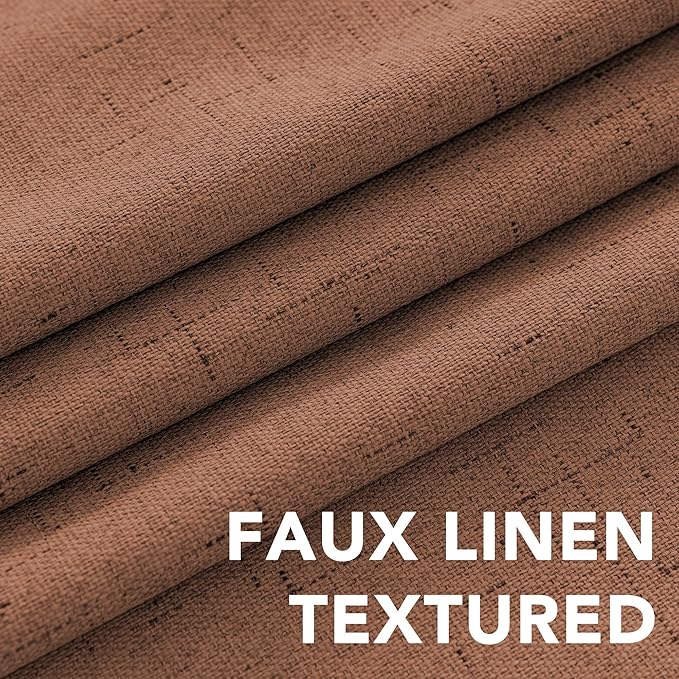 H.VERSAILTEX White Linen Blackout Curtains Durable Thick Textured Linen Look - Image 4