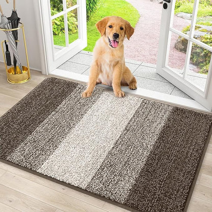 Smiry Dog Door Mat for Muddy Paws, Absorbs Moisture and Dirt, Low-Profile by Smiry