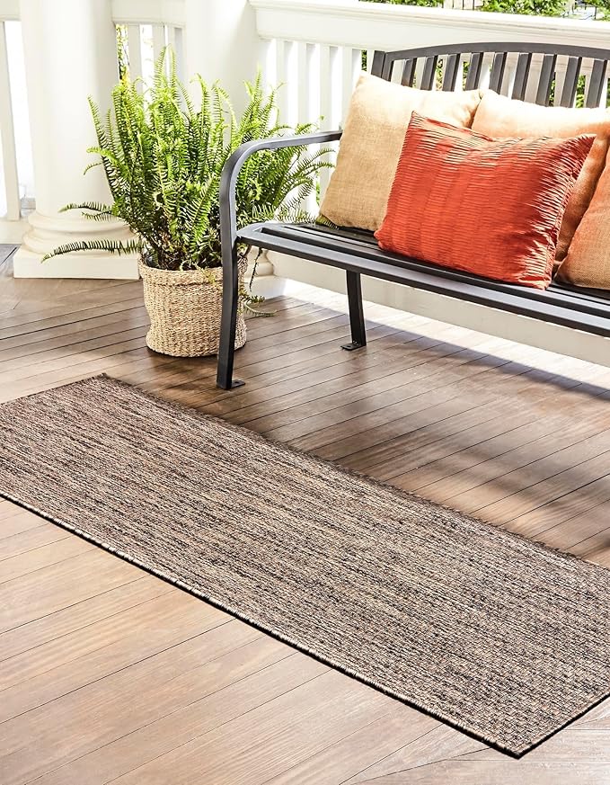 Unique Loom Collection Casual Transitional Solid Heathered Indoor/Outdoor - Image 2