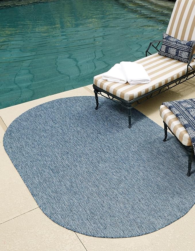 Unique Loom Collection Casual Transitional Solid Heathered Indoor/Outdoor by UniqueLoom