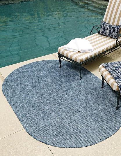 Unique Loom Collection Casual Transitional Solid Heathered Indoor/Outdoor by UniqueLoom
