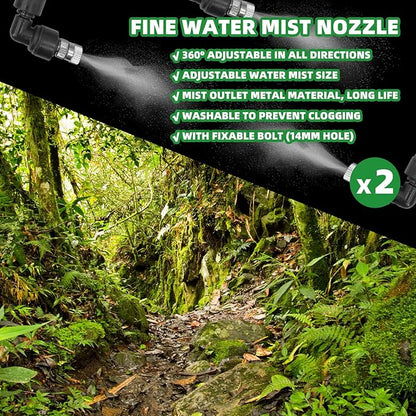 2 Pack Reptile Mister Nozzles, 1/4'' Reptile Misting Nozzles, Adjustable - Image 7