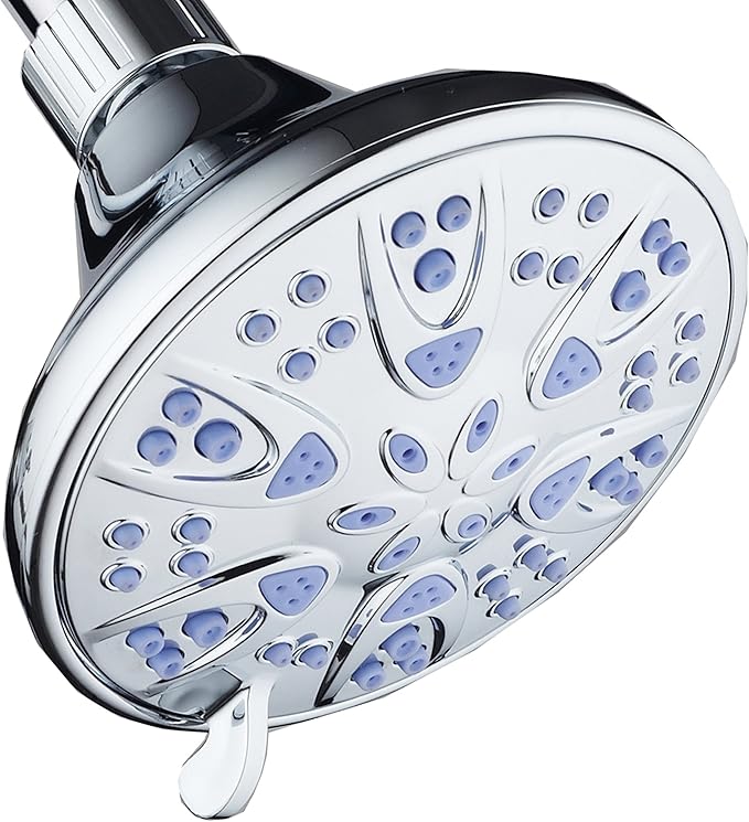 AquaDance Antimicrobial – Anti-Clog High-Pressure 6-Setting Shower Head by AquaDance