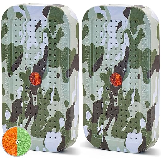 40 Gram Gun Safe Dehumidifier Camouflage, Rechargeable Desiccant Canister by Wisesorb
