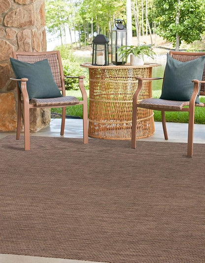 Unique Loom Collection Casual Transitional Solid Heathered Indoor/Outdoor - Image 3