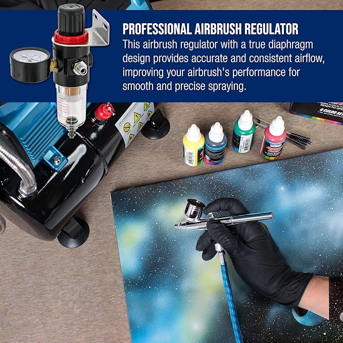 Master Airbrush True Diaphragm Airbrush Pressure Regulator - Image 6