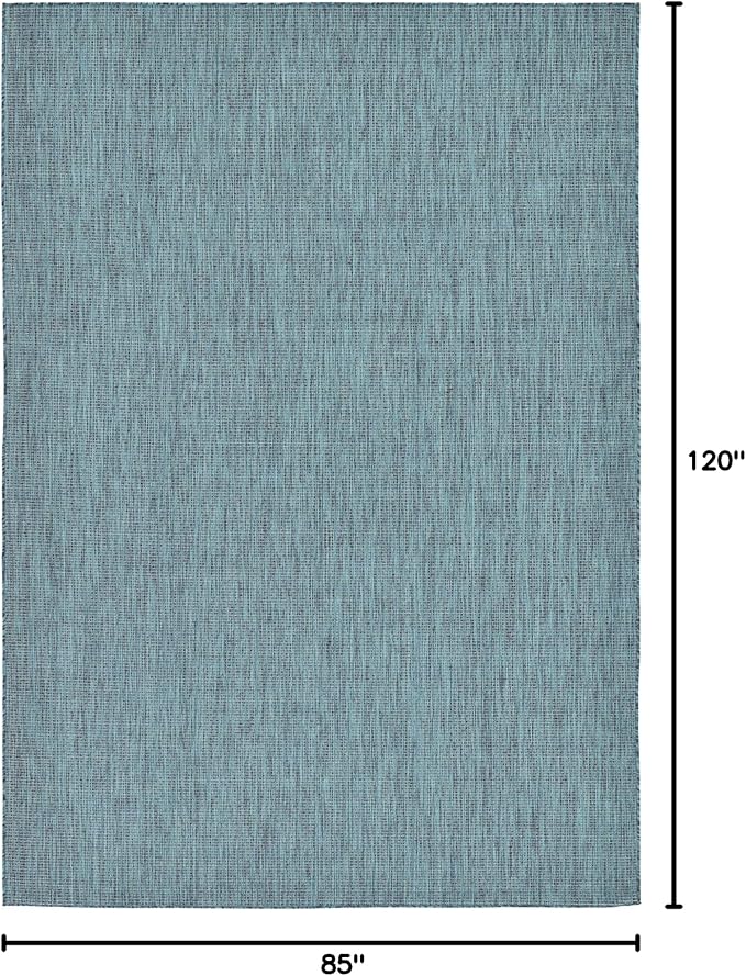 Unique Loom Collection Casual Transitional Solid Heathered Indoor/Outdoor - Image 3
