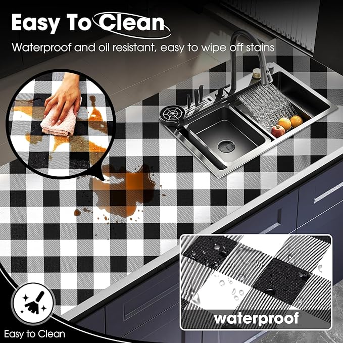 Drawer and Shelf Liner, Non-Slip Kitchen Cabinet Liners Non-Adhesive Thick - Image 3