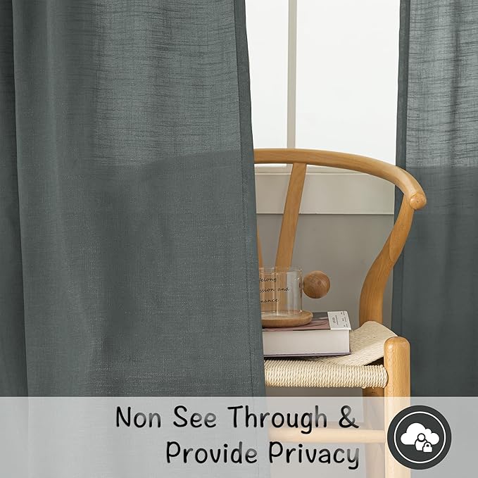 Flax Linen Curtains 72 Inch Length - Image 4