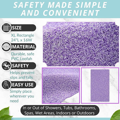 ENKOSI Loofah Non-Slip Shower and Bath Mat - Image 3