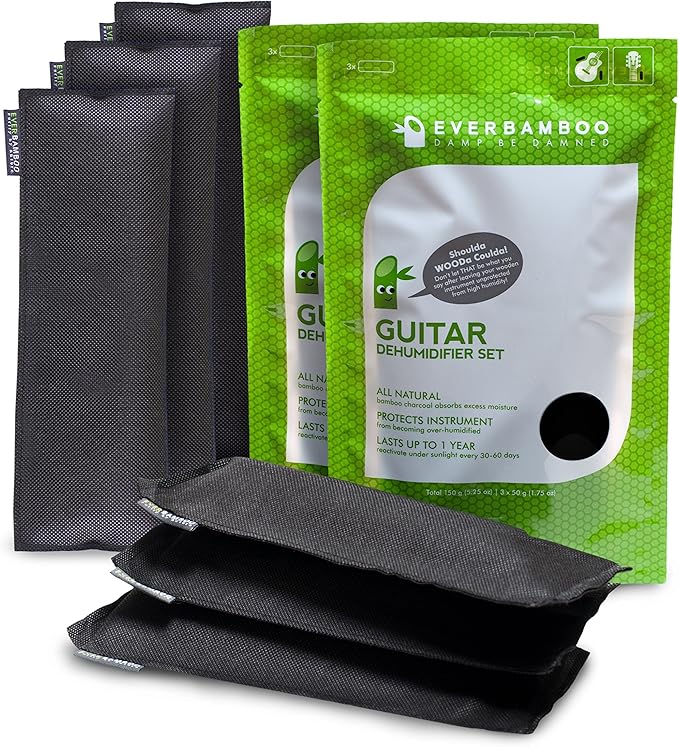 Ever Bamboo Guitar Dehumidifier Bag Set w/Natural Bamboo Charcoal by Ever+Bamboo