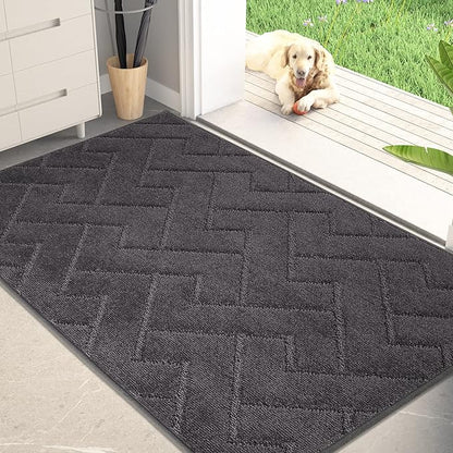 PURRUGS Dirt Trapping Door Mat 34" x 59", Non-Slip Machine Washable Entry Rug by PURRUGS