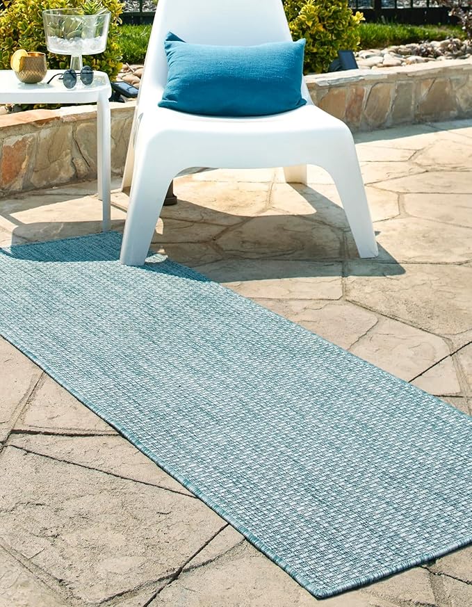 Unique Loom Collection Casual Transitional Solid Heathered Indoor/Outdoor - Image 2