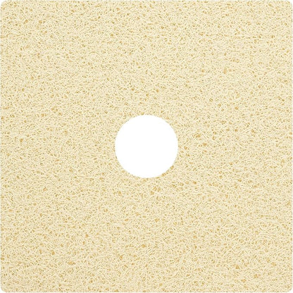 Enkosi Loofah Shower Mat with Drain Hole – Cushioned Anti-Slip Square Bath Mat by ENKOSI