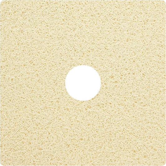 Enkosi Loofah Shower Mat with Drain Hole – Cushioned Anti-Slip Square Bath Mat by ENKOSI