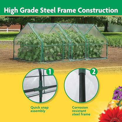 Miracle-GRO Mini Greenhouse 3’ x 8’ x 3’ Outdoor Mini Greenhouse Plant Tent - Image 4