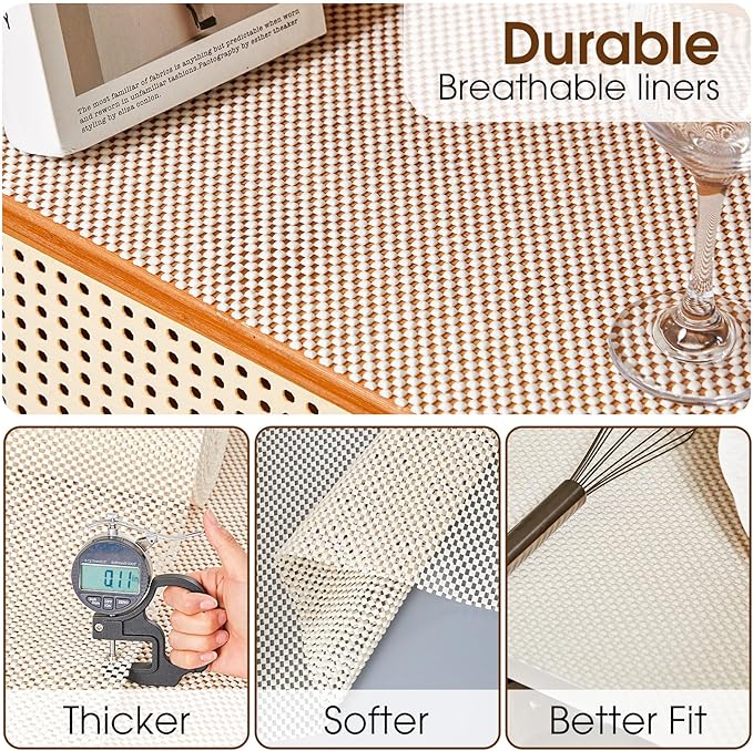 Shelf Liner for Kitchen Cabinet, Drawer Liners Non Slip Non Adhesive Thick Mat - Image 5