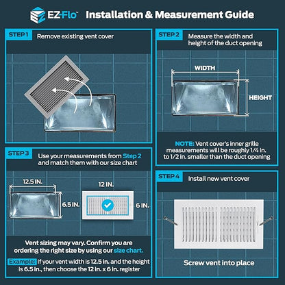 EZ-FLO 12 x 6 Inch Air Vent Cover - Image 3