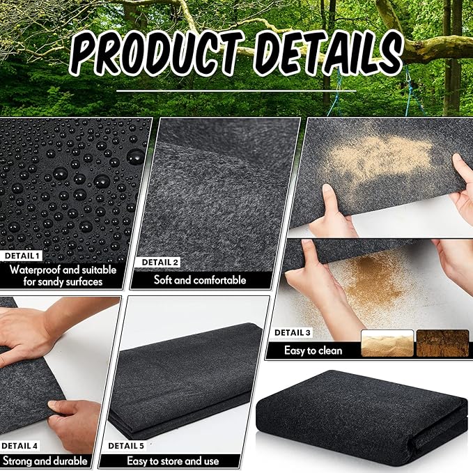 Haull Outdoor Storage Shed Floor Mat Waterproof Outdoor Carport Mat Thickened - Image 4