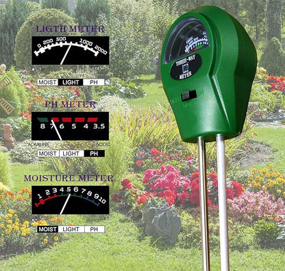 3-in-1 Soil Tester. Soil pH Meter + Moisture Meter +Light Tool - Image 3