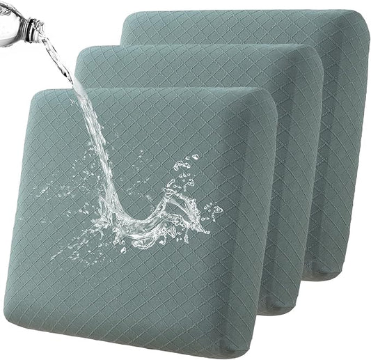 Fuloon Waterproof Seat Cushion Covers 3 PCS, Stretch Sofa Cushion Slipcovers by Fuloon