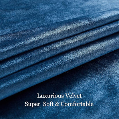 Luxury Navy Blue Velvet Curtains: 90 inches Dark Blue Elegant Living Room - Image 5