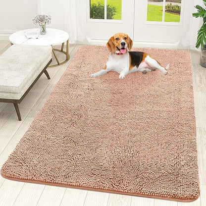 OLANLY Dog Door Mat for Muddy Paws 59x35, Absorbs Moisture and Dirt, Absorbent by OLANLY