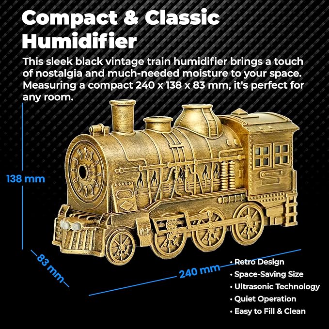 OMEO Gold Small Train Aromatherapy Humidifier & Essential Oil Diffuser - Image 8