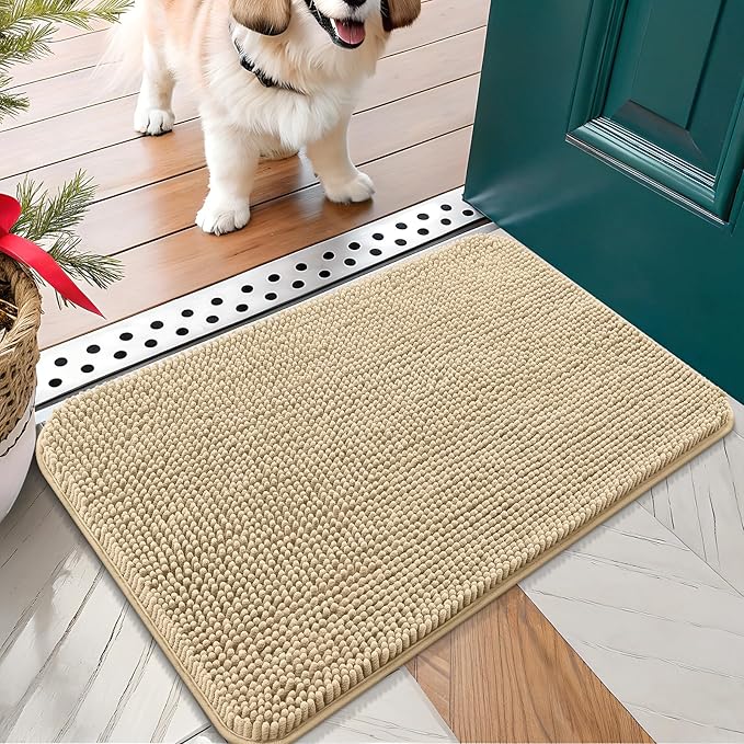 OLANLY Dog Door Mat for Muddy Paws 30x17, Absorbs Moisture and Dirt, Absorbent by OLANLY
