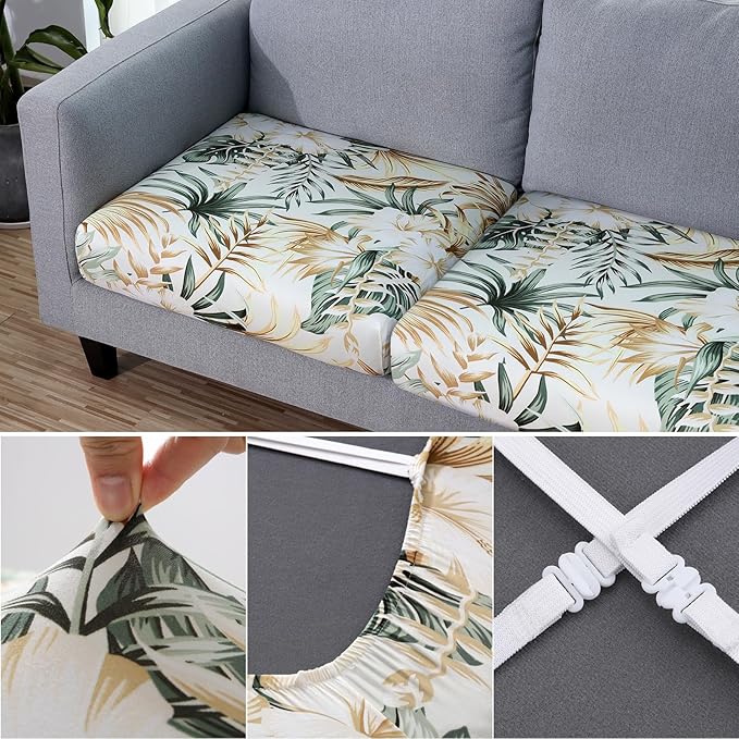 Fuloon Sofa Cushion Covers, Stretch Printed Seat Cushion Cover Couch Seat - Image 3