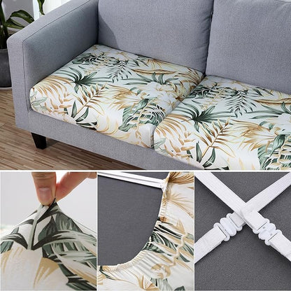 Fuloon Sofa Cushion Covers, Stretch Printed Seat Cushion Cover Couch Seat - Image 3