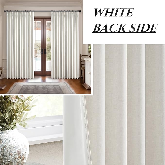 Birch 70 Inches Extra Wide 92 Inch Long Blackout Curtains 2 Panels Set - Image 6
