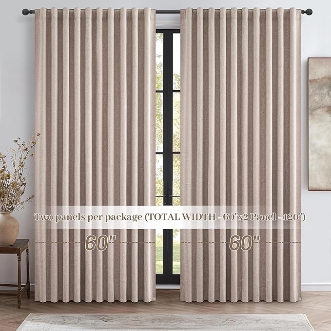 Extra Wide 60 Inch Blackout Curtains 96 Inches Long - Image 7