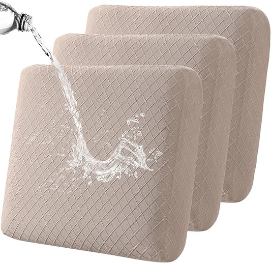 Fuloon Waterproof Seat Cushion Covers 3 PCS, Stretch Sofa Cushion Slipcovers by Fuloon