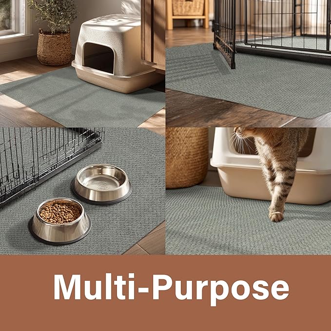 Mohawk Home Litter Box Moisture Barrier Mat Utility Solid Gray 4' X 6' Other - Image 3
