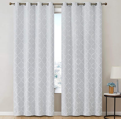 HLC.ME Versailles Lattice Flocked 100% Complete Blackout Thermal Insulated - Image 2