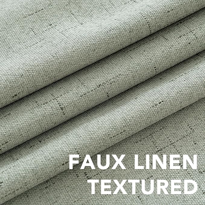 H.VERSAILTEX Linen Blackout Curtains 96 Inches Long 100% Absolutely Blackout - Image 4